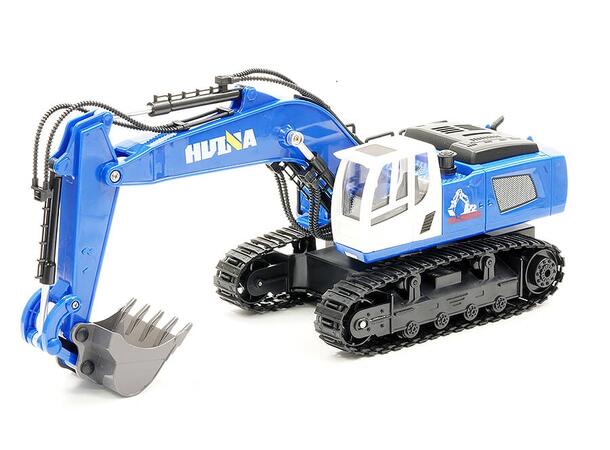 HuiNa Gravemaskin m/Metallskuffe 1:18 Blå 1/18