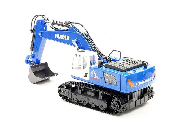 HuiNa Gravemaskin m/Metallskuffe 1:18 Blå 1/18