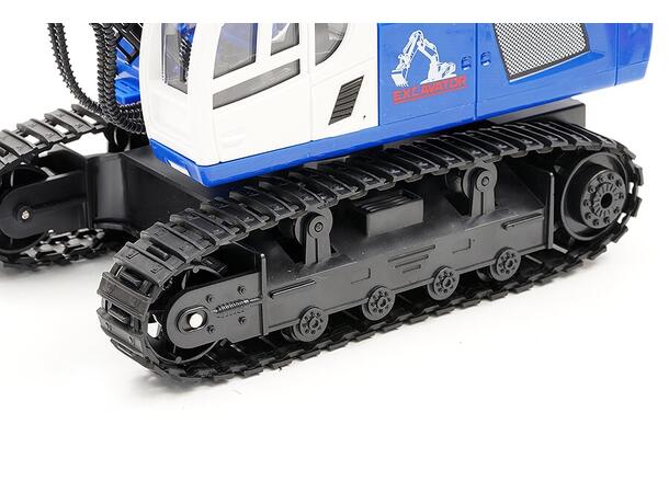 HuiNa Gravemaskin m/Metallskuffe 1:18 Blå 1/18