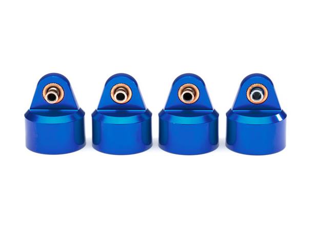 Traxxas Shock Cap/Spring Perch/Retainer Blå alu