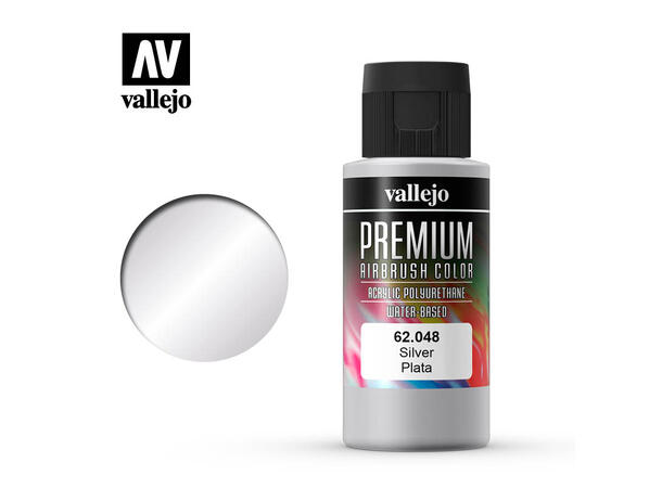 Vallejo Sølv Akryl maling 60ml Sølv for Airbrush