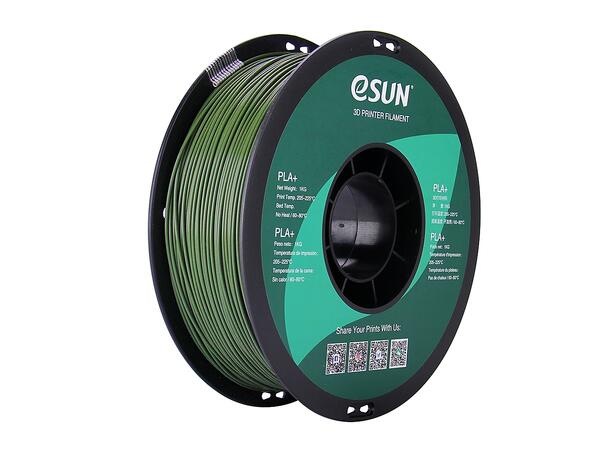 eSUN PLA+ 1.75mm 1kg - Olive Green Oliven grønn