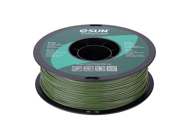 eSUN PLA+ 1.75mm 1kg - Olive Green Oliven grønn