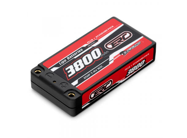 2s  3800mAh - 55C/110C Sunpadow LiPo m/4mm  kontakt