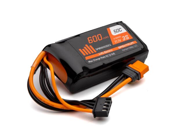 3s   600mAh - 50C - Spektrum LiPo  IC2 IC2/EC2