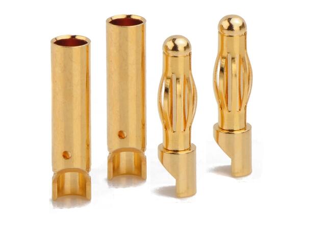 4.0mm Gullkontakter - 2 par Bronto