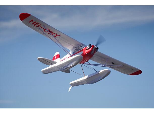 FMS J-3 Cub 1400mm V4 PNP Floats og Gyro V2