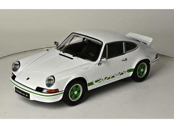 IXO Porsche 911 RS 2.7   1:8 Hvit m/grønne striper