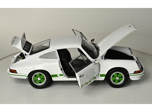 IXO Porsche 911 RS 2.7   1:8 Hvit m/grønne striper