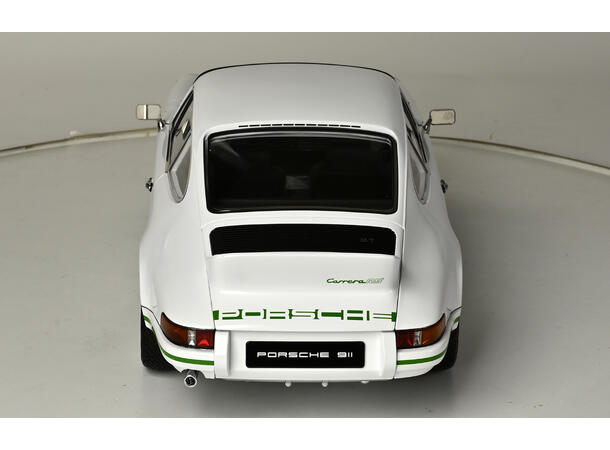 IXO Porsche 911 RS 2.7   1:8 Hvit m/grønne striper