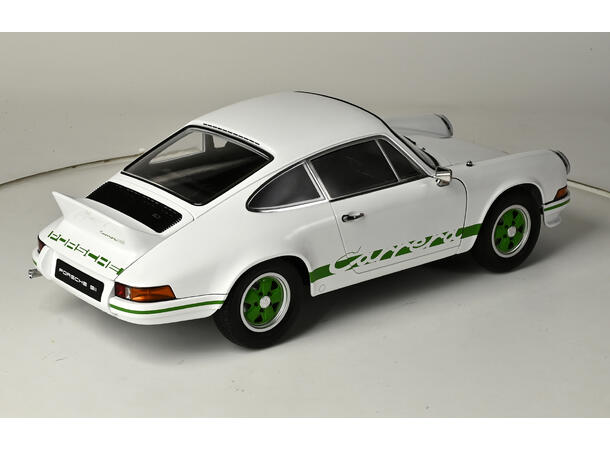 IXO Porsche 911 RS 2.7   1:8 Hvit m/grønne striper