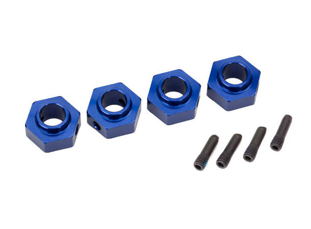 Traxxas Wheel Hubs Steel 12mm Hex Blå