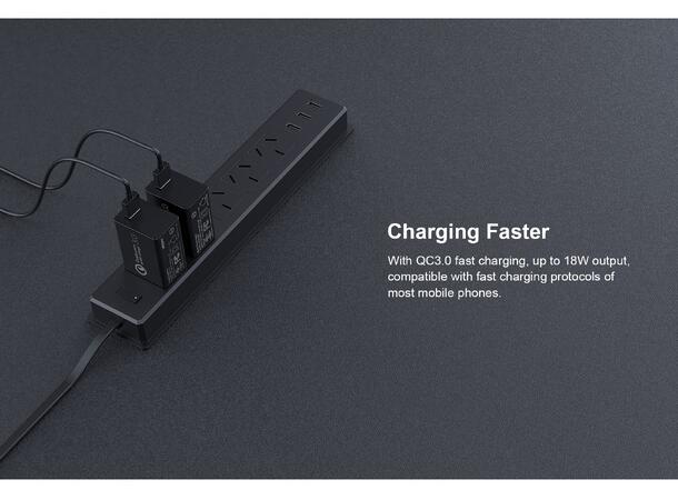 XTAR QC3.0 Fast Charge USB Veggadapter 18W
