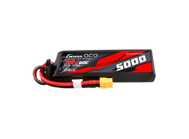 2s  5000mAh - 60C - Gens Ace PCM XT60 131.5x42.5x21mm    G-Tech