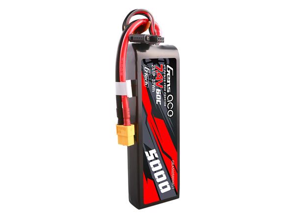 2s  5000mAh - 60C - Gens Ace PCM XT60 131.5x42.5x21mm    G-Tech