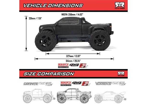 ARRMA Big Rock 1/10 223S BLX 4WD Green RTR