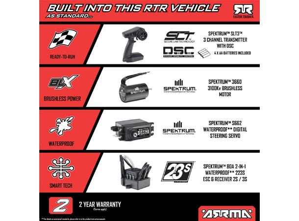 ARRMA Big Rock 1/10 223S BLX 4WD Green RTR