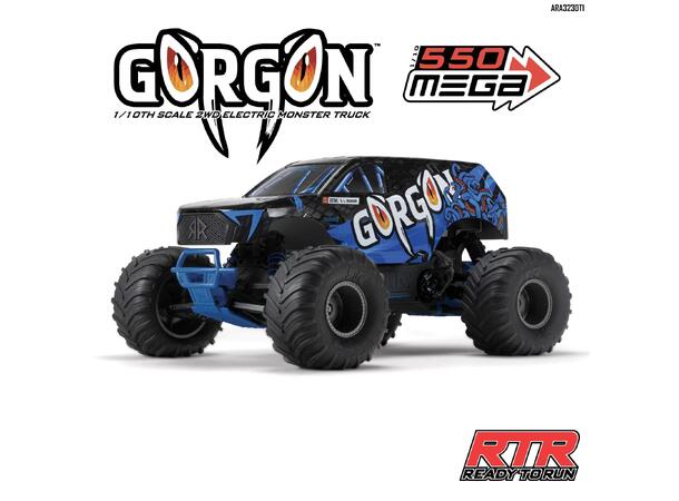 ARRMA Gorgon Mega 2WD Blue - RTR Blå
