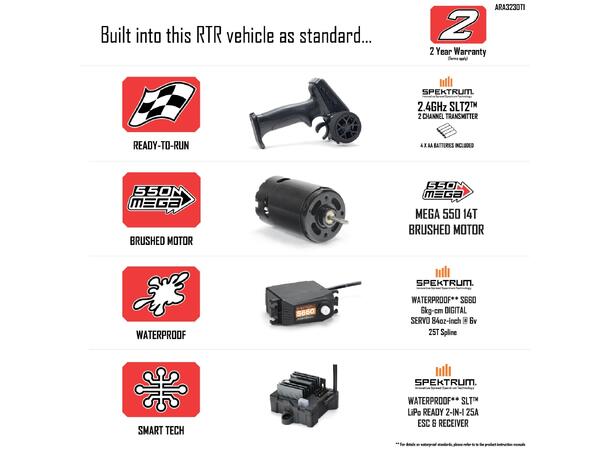 ARRMA Gorgon Mega 2WD Blue - RTR Blå