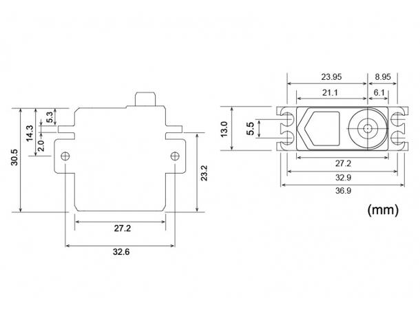 Futaba servo BLS-CM600 1/12 0,08s/6,5kg  24g  7,4V