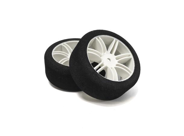 Hotrace 1/10 Rear Foam Shore 37 Shore 37  White Rim (2)