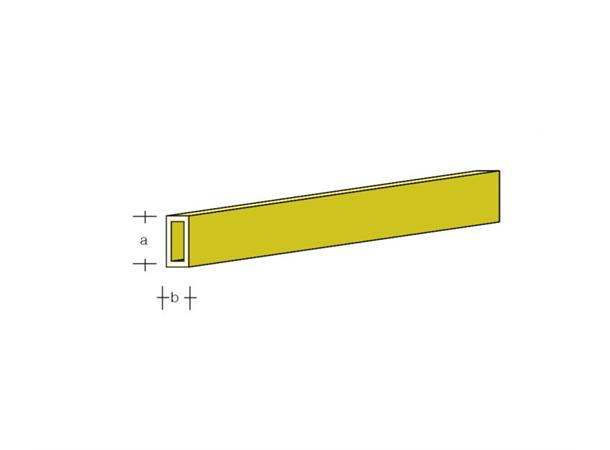 Messingrør firkant 3 x 3 x1000mm
