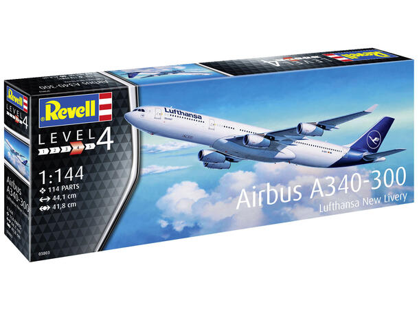 Revell A340-300 Lufthansa New Livery 1/144 Revell plastbyggesett