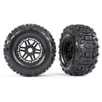 Traxxas Dekk og felg til Maxx F/B 17mm