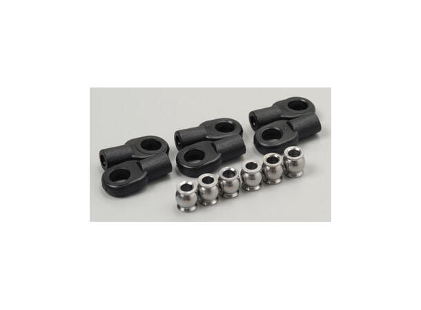Traxxas Rod ends korte m/kuler 6 stk