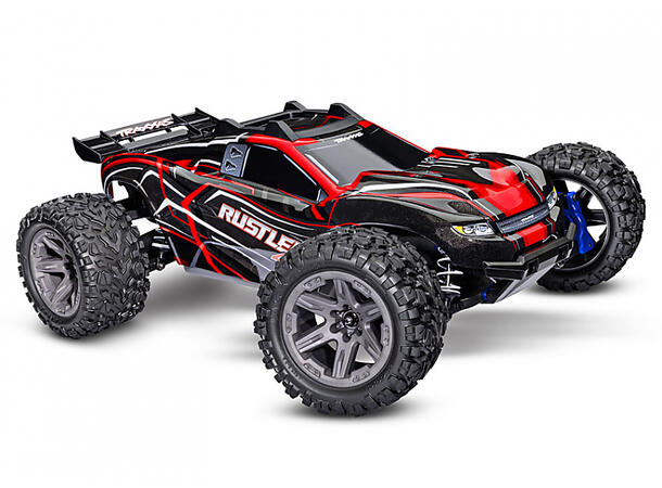 Traxxas Rustler 4x4 BL-2S VXL 1/10 RTR RØD 1/10 skala