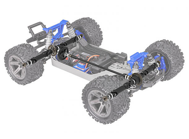 Traxxas Rustler 4x4 BL-2S VXL 1/10 RTR RØD 1/10 skala