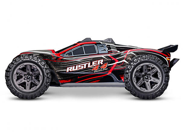 Traxxas Rustler 4x4 BL-2S VXL 1/10 RTR RØD 1/10 skala