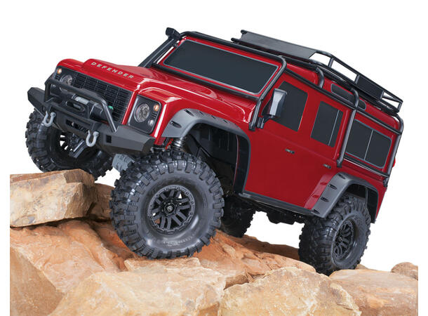 Traxxas TRX-4  Land Rover Clipless 1/10 skala  Rød  RTR