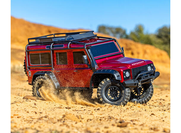 Traxxas TRX-4  Land Rover Clipless 1/10 skala  Rød  RTR