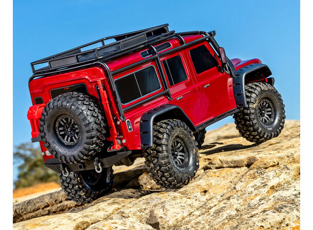 Traxxas TRX-4  Land Rover Clipless 1/10 skala  Rød  RTR