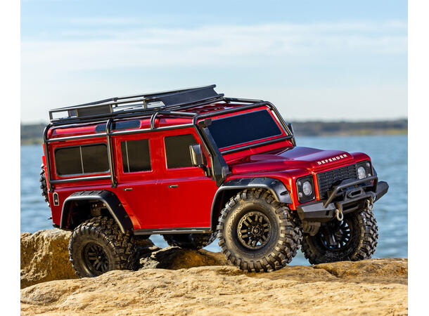 Traxxas TRX-4  Land Rover Clipless 1/10 skala  Rød  RTR