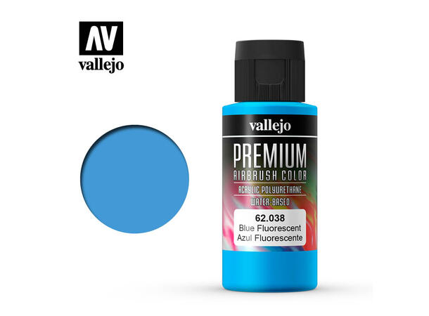Vallejo Premium Akryl maling 60ml Blå fluor for Airbrush