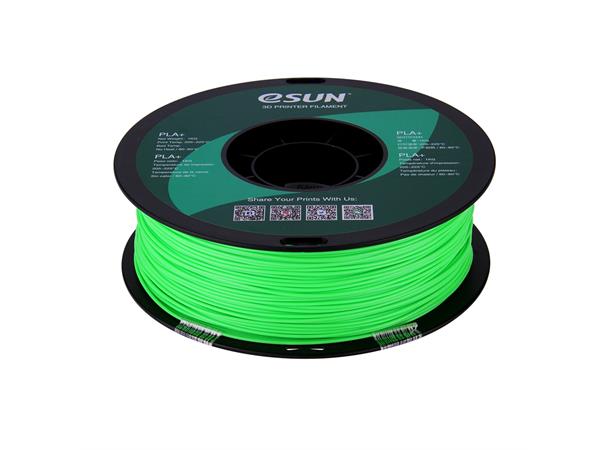 eSUN PLA+ 1.75mm 1kg - Peak Green Neon Grønn 3D printer filament