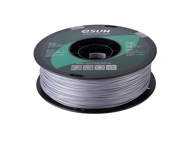 eSUN PLA+ 1.75mm 1kg - Silver Sølv 3D printer filament