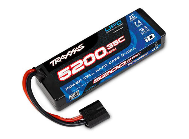 2s  5200mAh ID LiPo kort Traxxas Batteri 7,4V