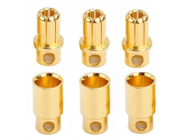 6.0mm Gullkontakter - 3par Amass