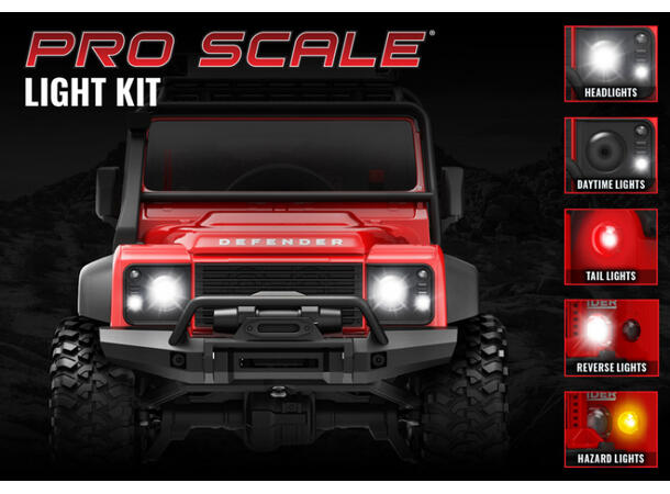 LED Lights Front and Rear Kit Complete TRX-4M