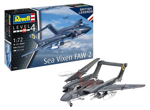 Revell De Havilland Sea Vixen Faw 2 70th 1/72 Revell plastbyggesett