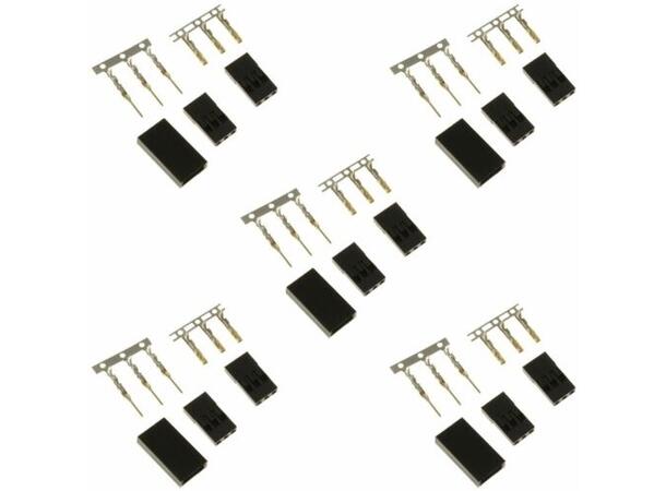 Servokontakter - 5par Futaba Bronto