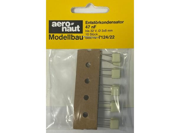 Støykondensatorer 10stk til e.motor § 32V  47nf