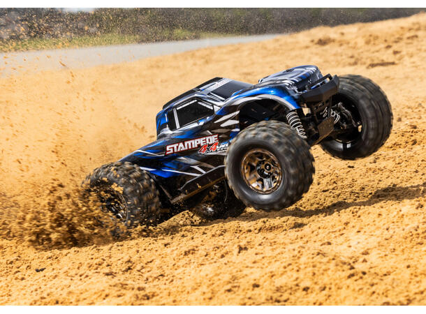 Traxxas Stampede 4X4 VXL HD RTR TSM Børsteløs u/batteri,lader 1/!0 skala