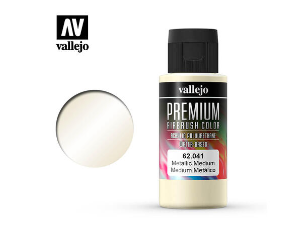 Vallejo Metallic med. Akryl maling 60ml Metallic med for Airbrush