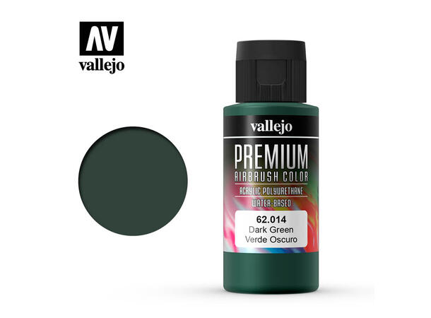 Vallejo Premium Akryl maling 60ml Mørk Grønn for Airbrush