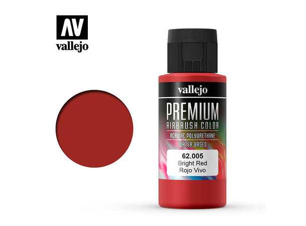 Vallejo Premium Akryl maling 60ml Rød for Airbrush