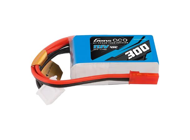 3s   300mAh - 45C - Gens Ace Soaring JST